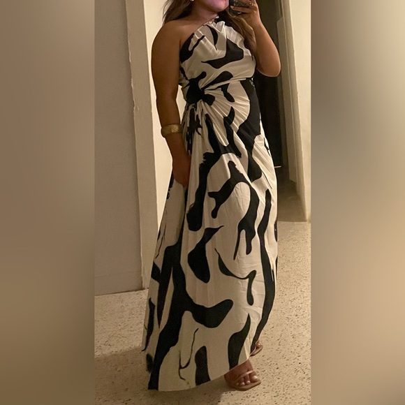 One Shoulder Midi Cocktail Dress - Picture 4 of 5